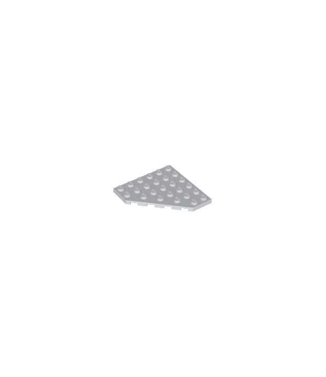LEGO - Wig, plaat 6 x 6 met afgesneden hoek - Light Bluish Gray | N