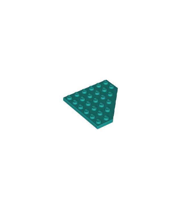 LEGO - Wig, plaat 6 x 6 met afgesneden hoek - Dark Turquoise | N
