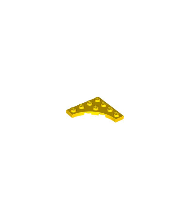 LEGO - Plaat, gemodificeerd 4 x 4 met 3 x 3 gebogen uitsparing - Yellow | N