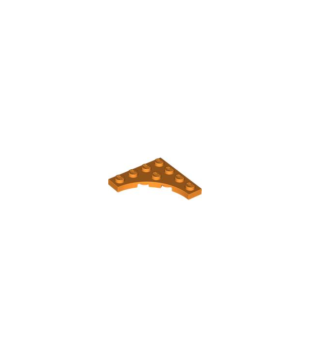 LEGO - Plaat, gemodificeerd 4 x 4 met 3 x 3 gebogen uitsparing - Orange | N