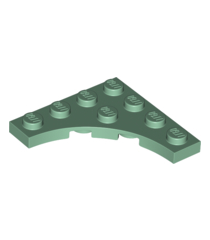 LEGO - Plaat, gemodificeerd 4 x 4 met 3 x 3 gebogen uitsparing - Sand Green | N - Thumbnail