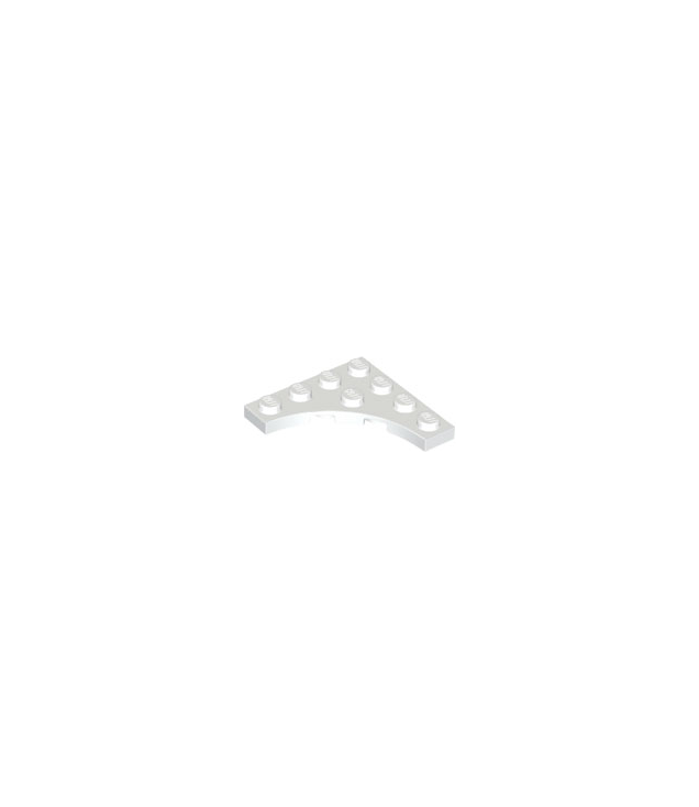 LEGO - Plaat, gemodificeerd 4 x 4 met 3 x 3 gebogen uitsparing - White | N
