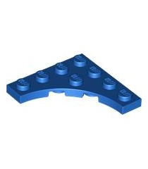 LEGO - Plaat, gemodificeerd 4 x 4 met 3 x 3 gebogen uitsparing - Blue | N - Thumbnail
