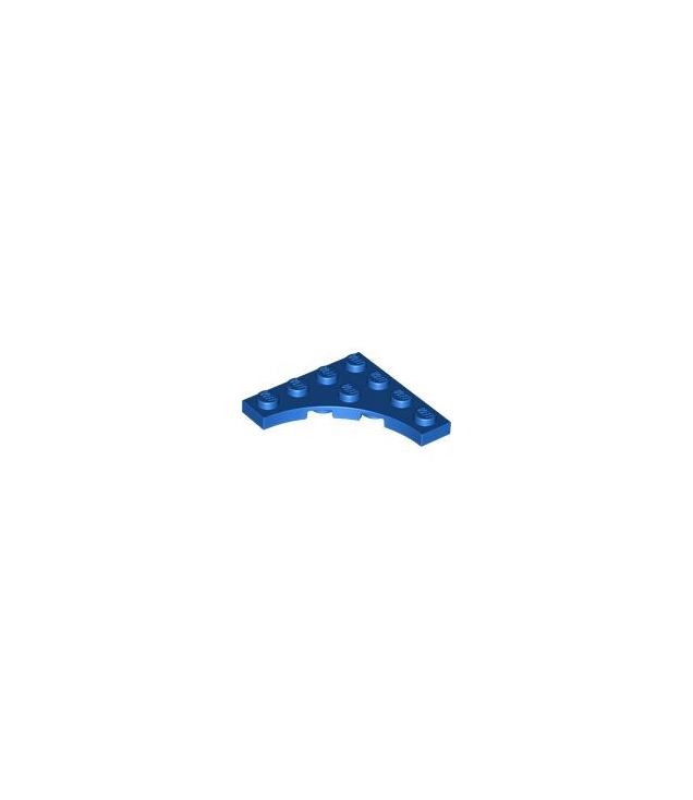 LEGO - Plaat, gemodificeerd 4 x 4 met 3 x 3 gebogen uitsparing - Blue | N