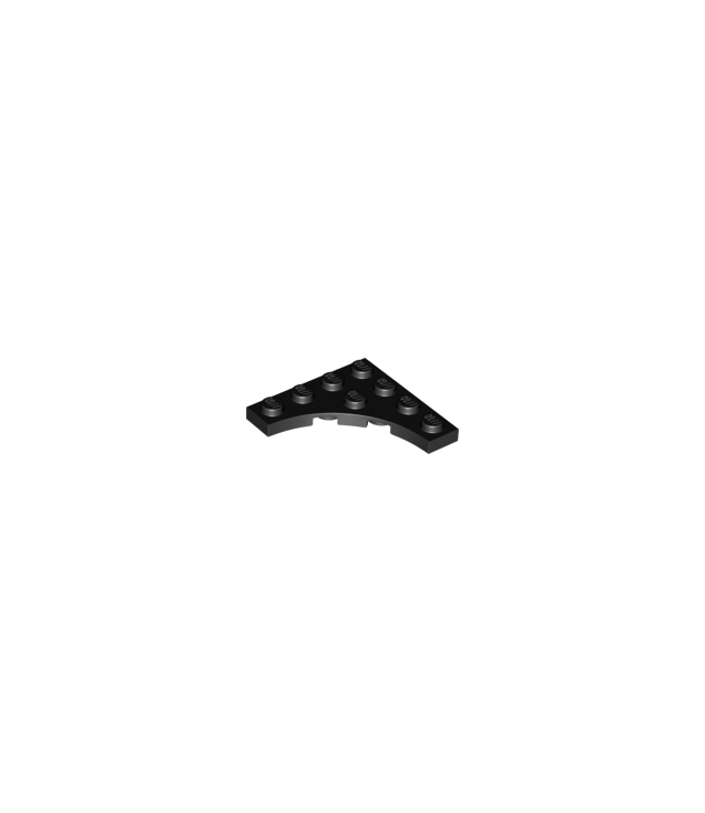 LEGO - Plaat, gemodificeerd 4 x 4 met 3 x 3 gebogen uitsparing - Black | N