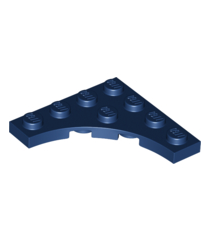 LEGO - Plaat, gemodificeerd 4 x 4 met 3 x 3 gebogen uitsparing - Dark Blue | N - Thumbnail