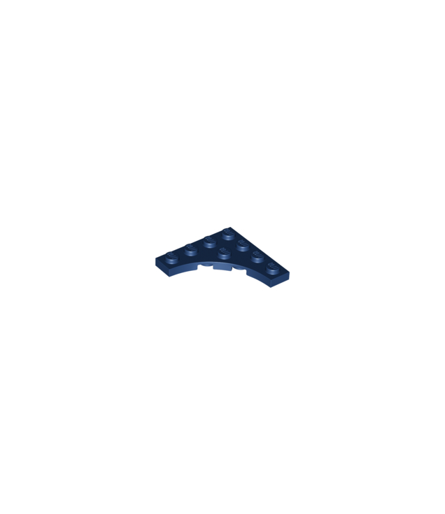 LEGO - Plaat, gemodificeerd 4 x 4 met 3 x 3 gebogen uitsparing - Dark Blue | N