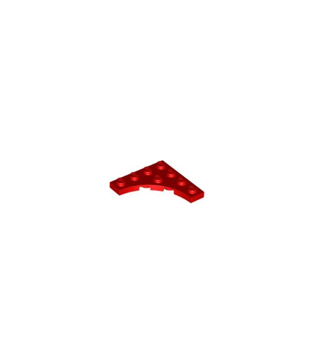 LEGO - Plaat, gemodificeerd 4 x 4 met 3 x 3 gebogen uitsparing - Red | N
