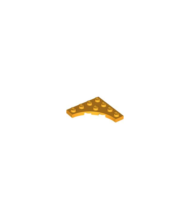 LEGO - Plaat, gemodificeerd 4 x 4 met 3 x 3 gebogen uitsparing - Bright Light Orange | N