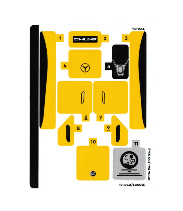 LEGO - Stickervel voor set 76924, vel 1 – (10110431/6520945) - (Not Applicable) | N