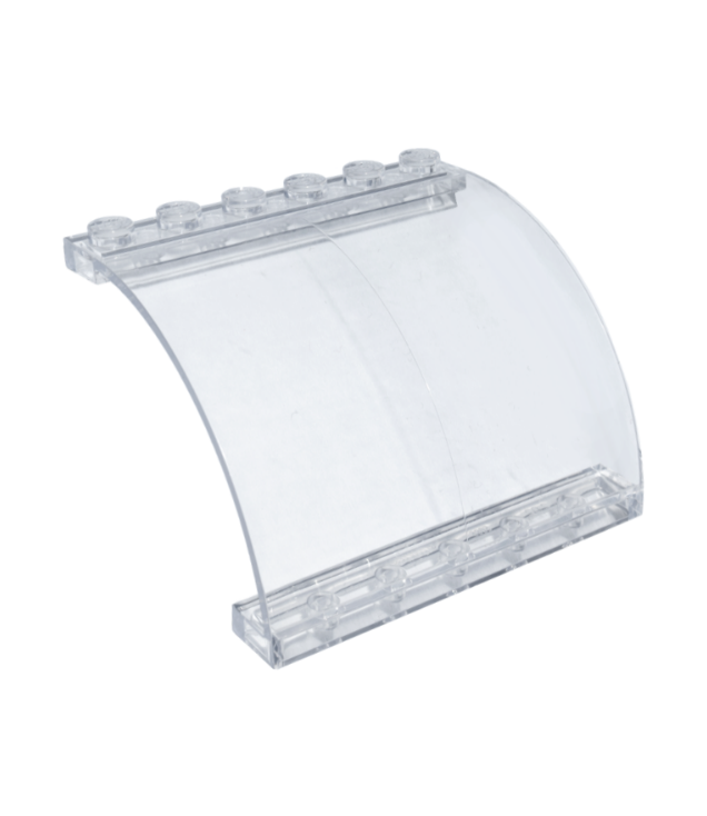 LEGO - Paneel 6 x 5 x 3 met gebogen bovenkant - Trans-Clear | N