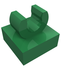 LEGO - Tegel, gemodificeerd 1 x 1 met open O-clip - Green | N - Thumbnail