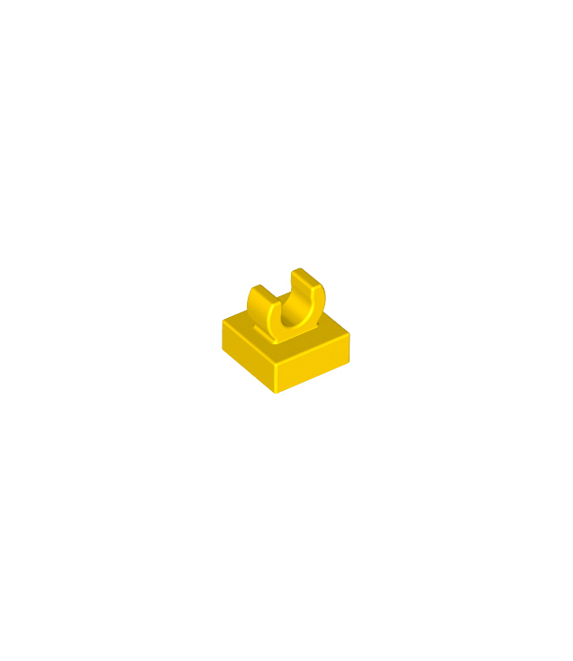 LEGO - Tegel, gemodificeerd 1 x 1 met open O-clip - Yellow | N