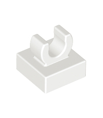 LEGO - Tegel, gemodificeerd 1 x 1 met open O-clip - White | N - Thumbnail