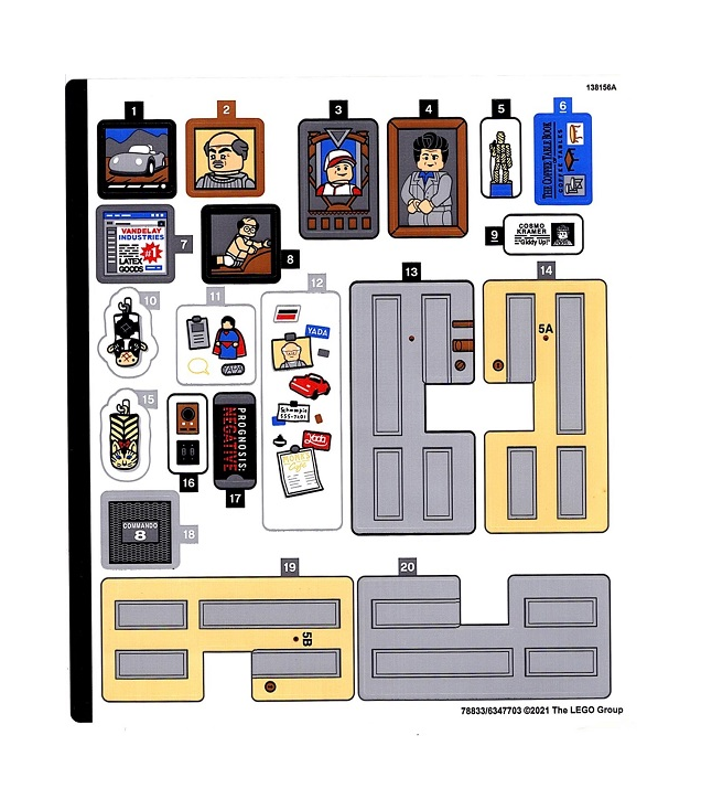 LEGO - Stickervel voor set 21328 – (78833/6347703) - (Not Applicable) | N