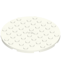 LEGO - Plaat, rond 8 x 8 met gat - White | N - Thumbnail