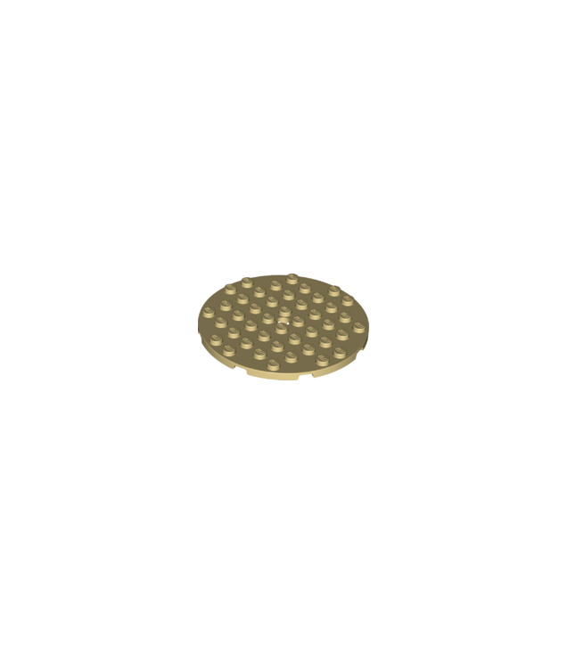 LEGO - Plaat, rond 8 x 8 met gat - Tan | N