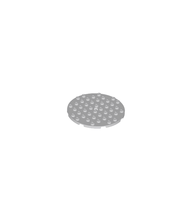 LEGO - Plaat, rond 8 x 8 met gat - Light Bluish Gray | N