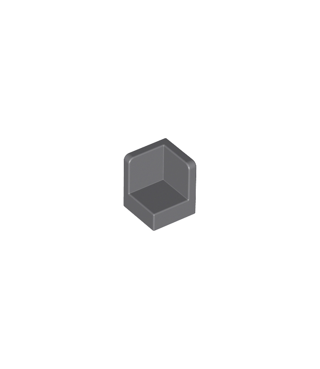 LEGO - Paneel 1 x 1 x 1 hoek - Dark Bluish Gray | N