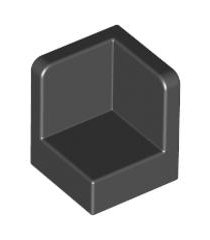 LEGO - Paneel 1 x 1 x 1 hoek - Black | N - Thumbnail