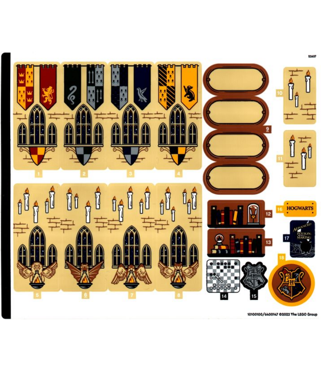 LEGO - Stickervel voor set 76399, vel 1 – (10100100/6400147) - (Not Applicable) | N