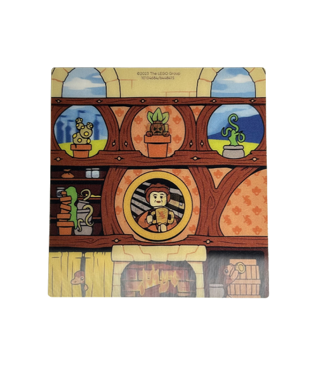 LEGO - Plastic 3D-achtergrond met Huffelpuf-gezelschapskamerpatroon - (Not Applicable) | N