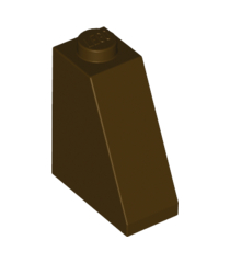 LEGO - Helling 65 graden 2 x 1 x 2 - Dark Brown | N - Thumbnail