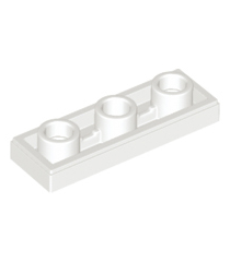 LEGO - Tegel, gemodificeerd 1 x 3 omgekeerd met gat - White | N - Thumbnail