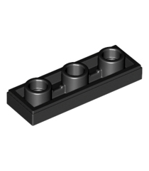 LEGO - Tegel, gemodificeerd 1 x 3 omgekeerd met gat - Black | N - Thumbnail
