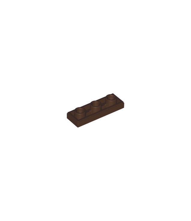 LEGO - Tegel, gemodificeerd 1 x 3 omgekeerd met gat - Dark Brown | N
