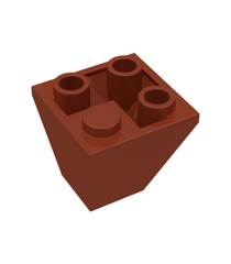 LEGO - Helling, omgekeerd 45 graden 2 x 2 dubbel bol - Reddish Brown | N - Thumbnail
