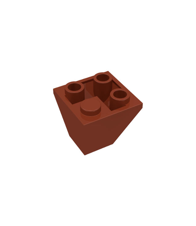 LEGO - Helling, omgekeerd 45 graden 2 x 2 dubbel bol - Reddish Brown | N
