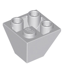 LEGO - Helling, omgekeerd 45 graden 2 x 2 dubbel bol - Light Bluish Gray | N - Thumbnail