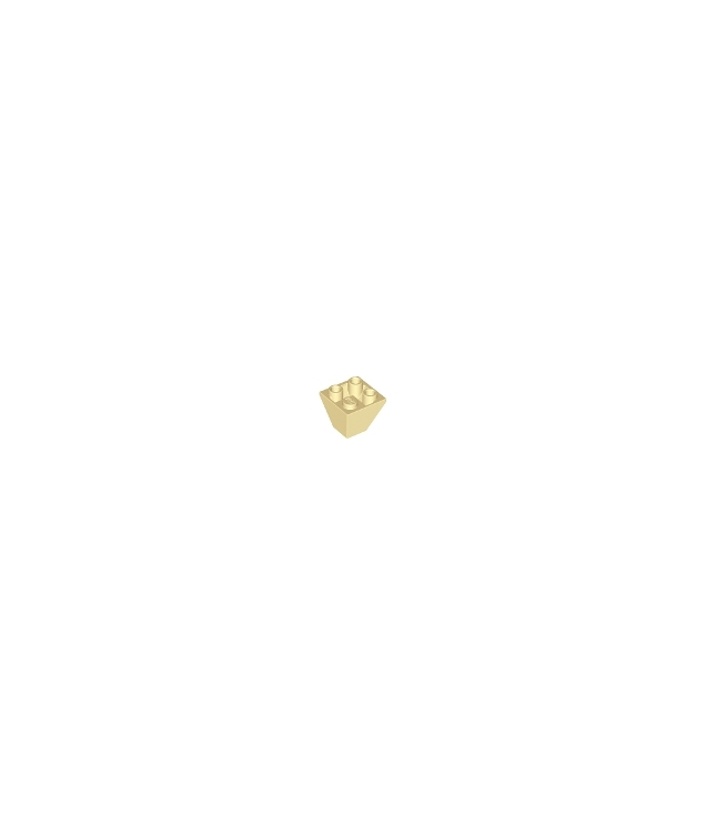 LEGO - Helling, omgekeerd 45 graden 2 x 2 dubbel bol - Tan | N