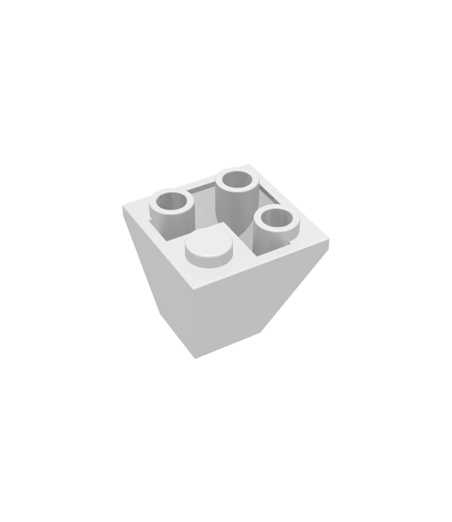 LEGO - Helling, omgekeerd 45 graden 2 x 2 dubbel bol - White | N
