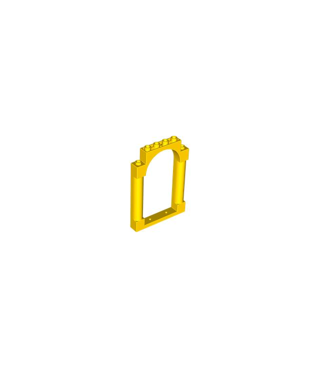 LEGO - Deurframe 1 x 6 x 7 gebogen met inkepingen en afgeronde pilaren - Yellow | N