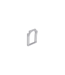 LEGO - Deurframe 1 x 6 x 7 gebogen met inkepingen en afgeronde pilaren - Light Bluish Gray | N - Thumbnail