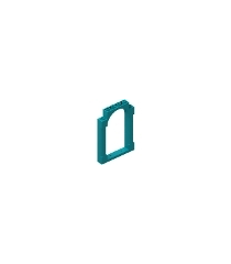 LEGO - Deurframe 1 x 6 x 7 gebogen met inkepingen en afgeronde pilaren - Dark Turquoise | N - Thumbnail