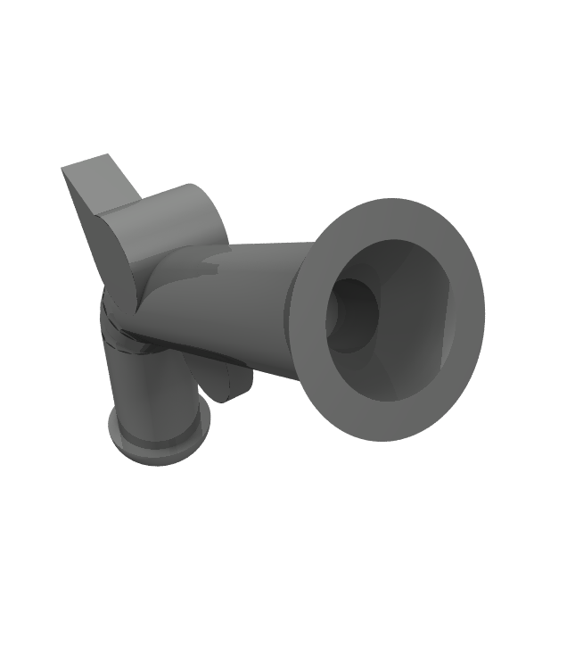  - Minifiguurwapen pistool, lontslot - Pearl Dark Gray | N