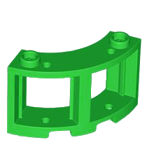 LEGO - Raam 3 x 3 x 2 ronde hoek - Bright Green | N - Thumbnail