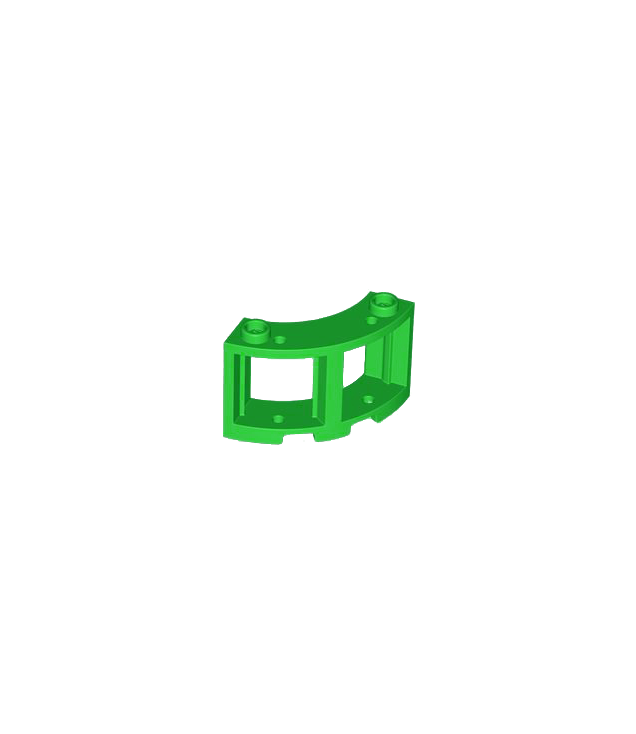 LEGO - Raam 3 x 3 x 2 ronde hoek - Bright Green | N