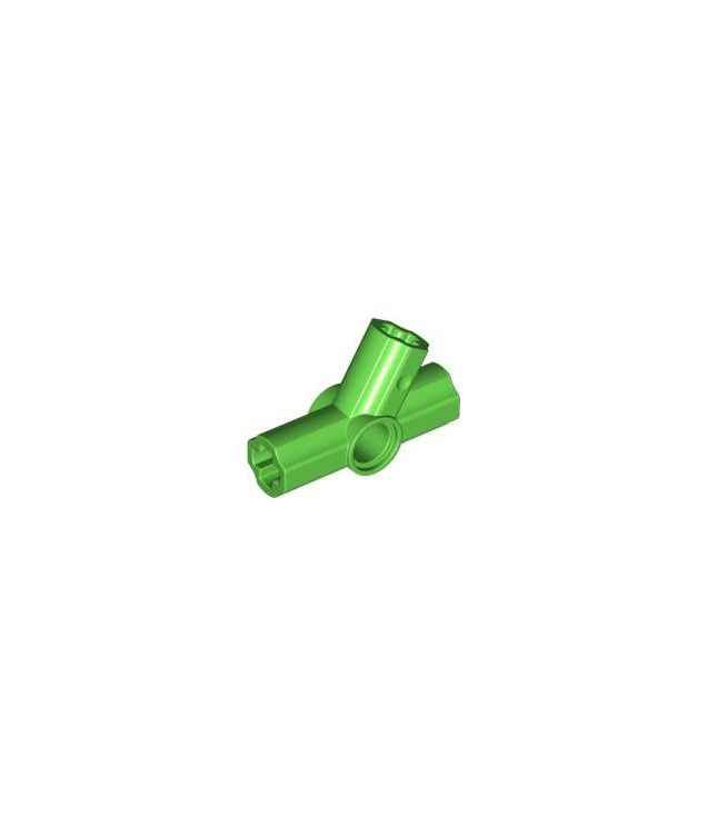  - Technic as- en penverbinder drievoudig hoekig – 60 / 120 / 180 graden - Bright Green | N