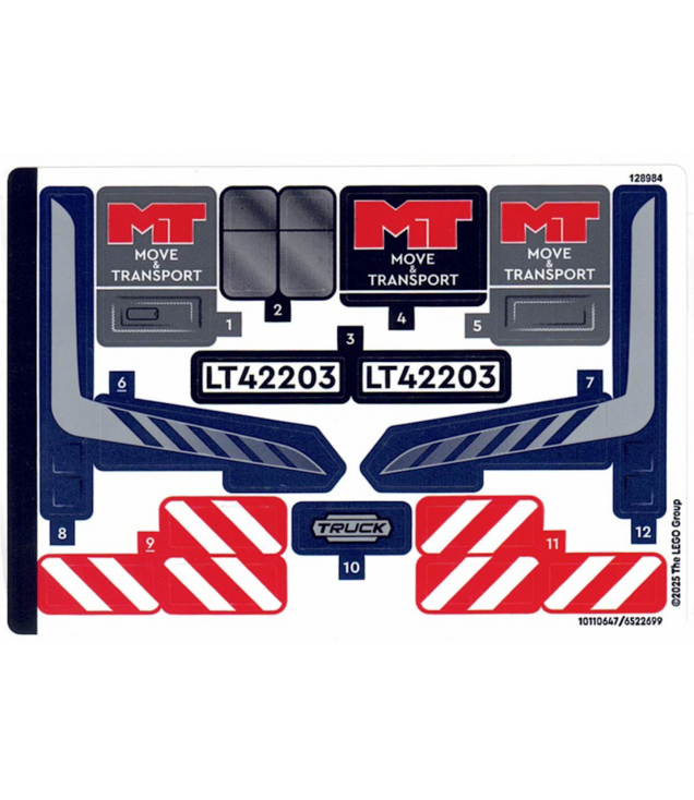  - Stickervel voor set 42203 – (10110647/6522699) - (Not Applicable) | N