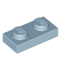 LEGO - Plaat 1 x 2 - Sand Blue | N - Thumbnail