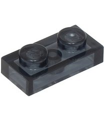 LEGO - Plaat 1 x 2 - Trans-Black | N - Thumbnail
