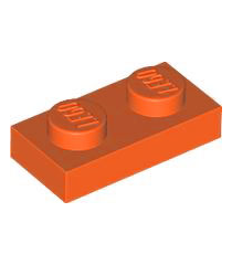 LEGO - Plaat 1 x 2 - Reddish Orange | N - Thumbnail