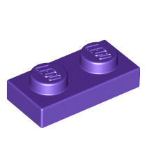 LEGO - Plaat 1 x 2 - Dark Purple | N - Thumbnail