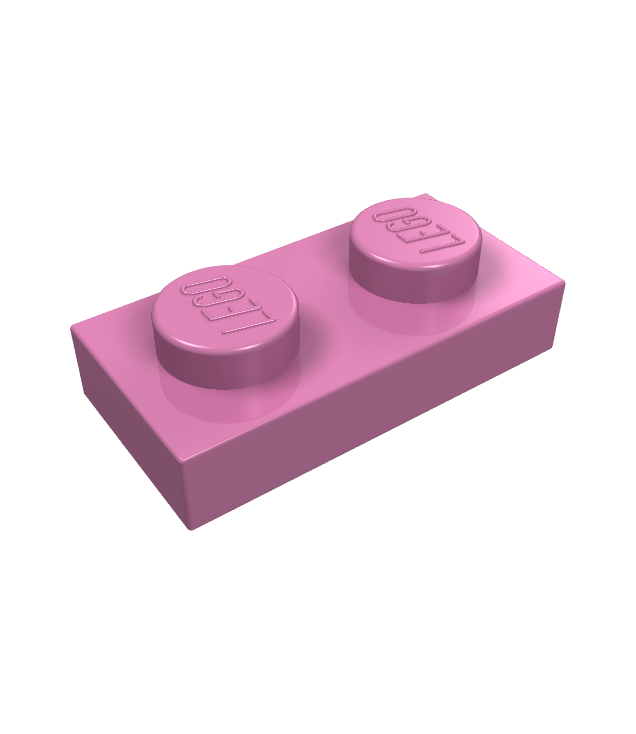 LEGO - Plaat 1 x 2 - Dark Pink | N
