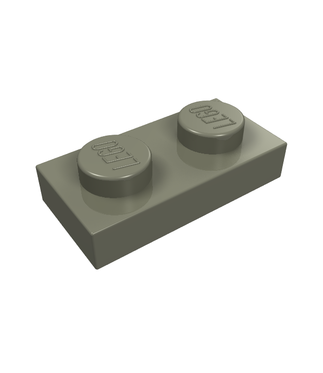 LEGO - Plaat 1 x 2 - Dark Gray | N
