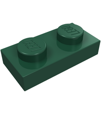 LEGO - Plaat 1 x 2 - Dark Green | N - Thumbnail